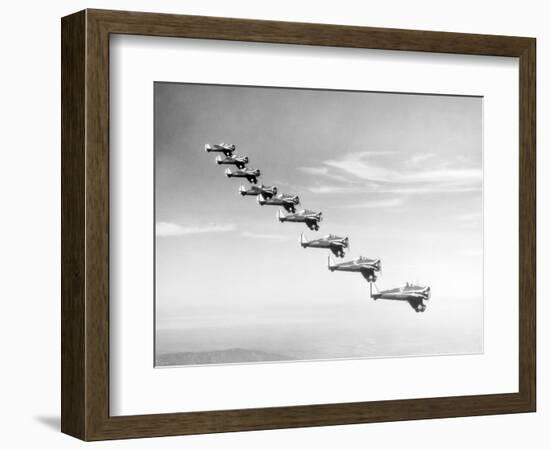United States Army Monoplanes in Flight Formation-Bettmann-Framed Photographic Print