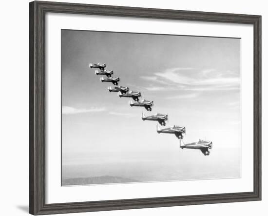 United States Army Monoplanes in Flight Formation-Bettmann-Framed Photographic Print