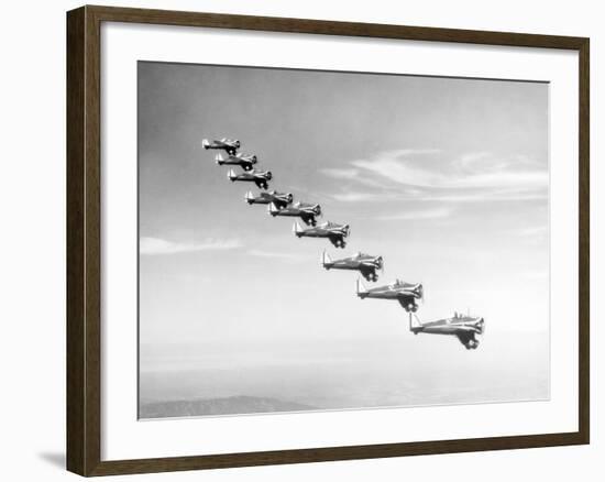 United States Army Monoplanes in Flight Formation-Bettmann-Framed Photographic Print