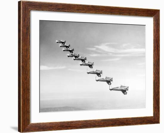 United States Army Monoplanes in Flight Formation-Bettmann-Framed Photographic Print