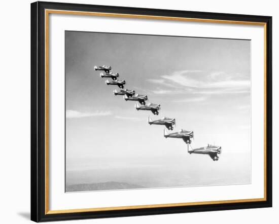 United States Army Monoplanes in Flight Formation-Bettmann-Framed Photographic Print