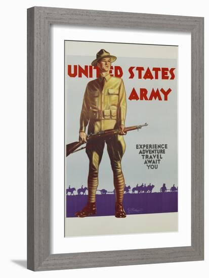 United States Army Poster-Tom Woodburn-Framed Giclee Print