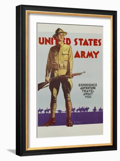 United States Army Poster-Tom Woodburn-Framed Giclee Print