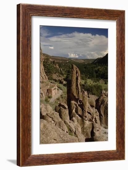 United States. Bandelier National Monument, Tyuonyi, Pueblo Indian Settlement-null-Framed Giclee Print