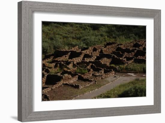 United States. Bandelier National Monument, Tyuonyi, Pueblo Indian Settlement-null-Framed Giclee Print