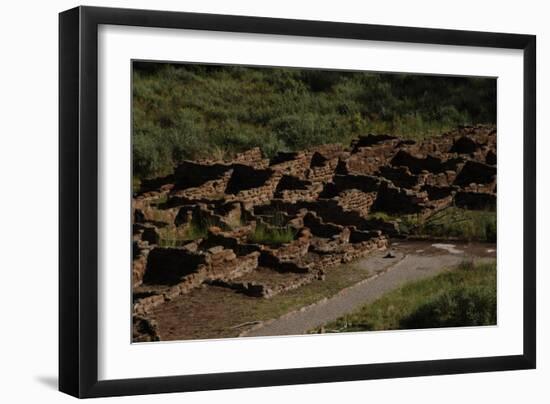 United States. Bandelier National Monument, Tyuonyi, Pueblo Indian Settlement-null-Framed Giclee Print