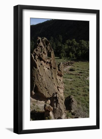 United States. Bandelier National Monument, Tyuonyi, Pueblo Indian Settlement-null-Framed Giclee Print