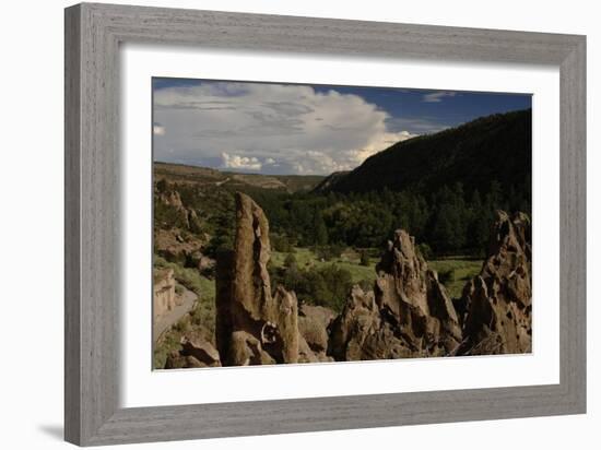 United States. Bandelier National Monument, Tyuonyi, Pueblo Indian Settlement-null-Framed Giclee Print