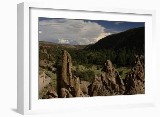 United States. Bandelier National Monument, Tyuonyi, Pueblo Indian Settlement-null-Framed Giclee Print