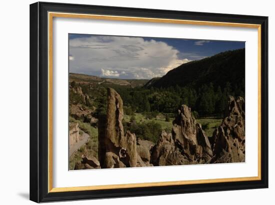 United States. Bandelier National Monument, Tyuonyi, Pueblo Indian Settlement-null-Framed Giclee Print