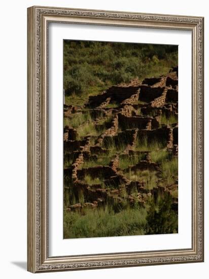 United States. Bandelier National Monument, Tyuonyi, Pueblo Indian Settlement-null-Framed Giclee Print