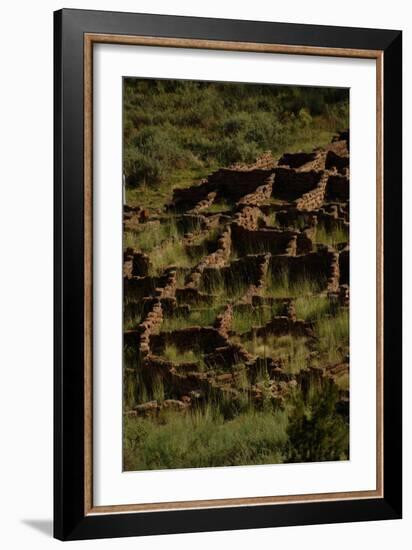 United States. Bandelier National Monument, Tyuonyi, Pueblo Indian Settlement-null-Framed Giclee Print