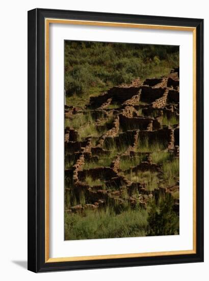 United States. Bandelier National Monument, Tyuonyi, Pueblo Indian Settlement-null-Framed Giclee Print