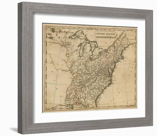 United States, c.1812-Aaron Arrowsmith-Framed Art Print