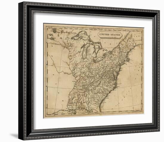 United States, c.1812-Aaron Arrowsmith-Framed Art Print