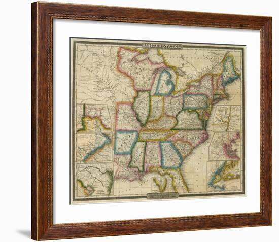 United States, c.1833-David H^ Burr-Framed Art Print