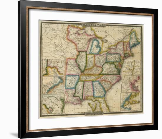 United States, c.1833-David H^ Burr-Framed Art Print