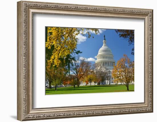 United States Capitol Building in Washington Dc, during Fall Season-Orhan-Framed Photographic Print