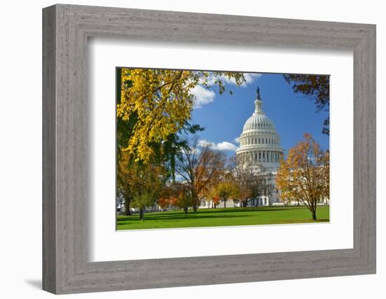 United States Capitol Building in Washington Dc, during Fall Season-Orhan-Framed Photographic Print