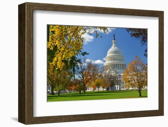United States Capitol Building in Washington Dc, during Fall Season-Orhan-Framed Photographic Print