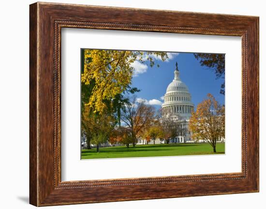 United States Capitol Building in Washington Dc, during Fall Season-Orhan-Framed Photographic Print