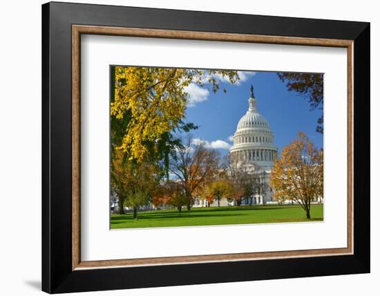 United States Capitol Building in Washington Dc, during Fall Season-Orhan-Framed Photographic Print