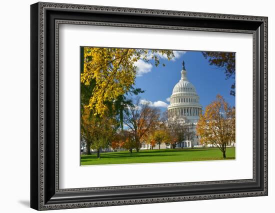 United States Capitol Building in Washington Dc, during Fall Season-Orhan-Framed Photographic Print