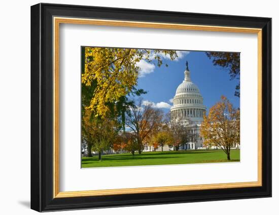 United States Capitol Building in Washington Dc, during Fall Season-Orhan-Framed Photographic Print