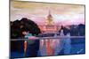 United States Capitol in Washington DC at Sunset-Markus Bleichner-Mounted Art Print