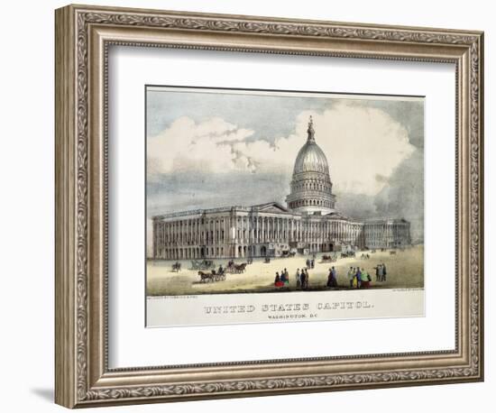 United States Capitol-Currier & Ives-Framed Giclee Print