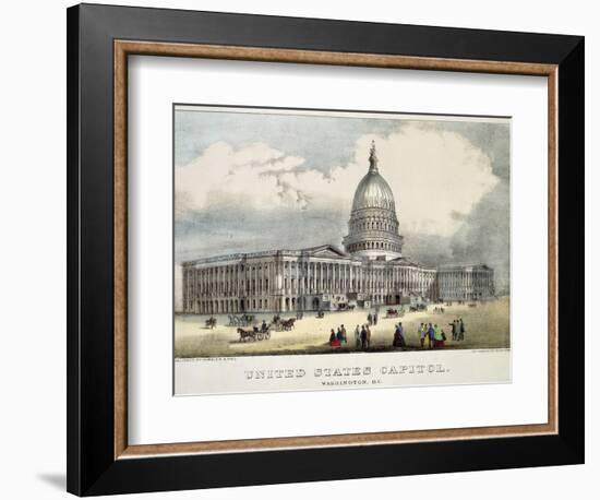 United States Capitol-Currier & Ives-Framed Giclee Print