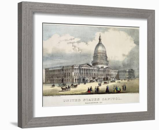 United States Capitol-Currier & Ives-Framed Giclee Print