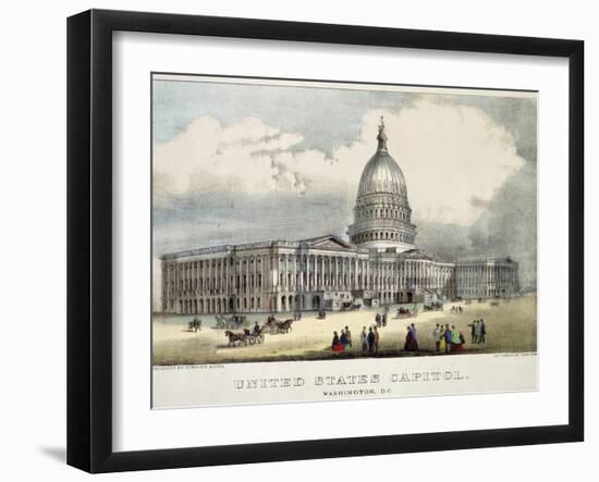 United States Capitol-Currier & Ives-Framed Giclee Print