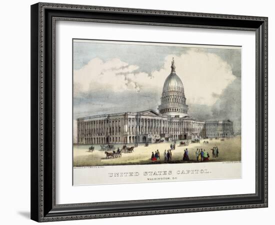 United States Capitol-Currier & Ives-Framed Giclee Print