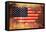 United States Flag Map-Michael Tompsett-Framed Stretched Canvas