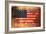 United States Flag Map-Michael Tompsett-Framed Art Print