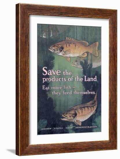 United States Food Administration Advisory: Save the Products of the Land-Charles Livingston Bull-Framed Art Print