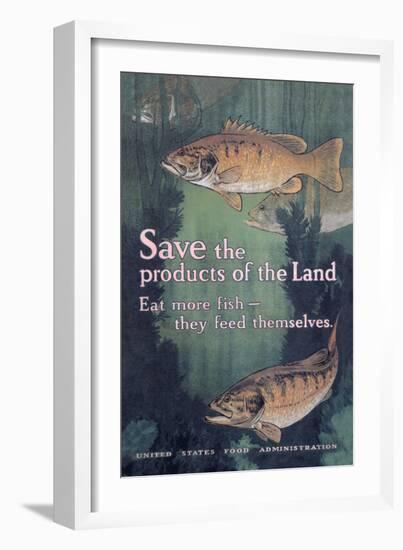 United States Food Administration Advisory: Save the Products of the Land-Charles Livingston Bull-Framed Art Print