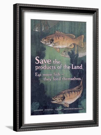 United States Food Administration Advisory: Save the Products of the Land-Charles Livingston Bull-Framed Art Print