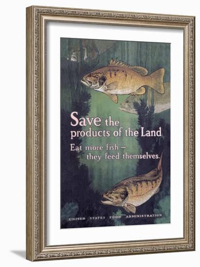 United States Food Administration Advisory: Save the Products of the Land-Charles Livingston Bull-Framed Art Print
