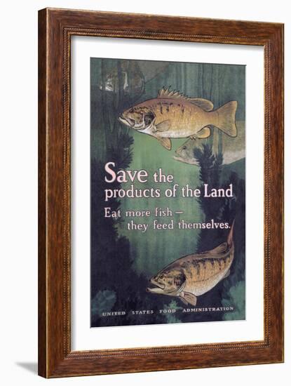 United States Food Administration Advisory: Save the Products of the Land-Charles Livingston Bull-Framed Art Print