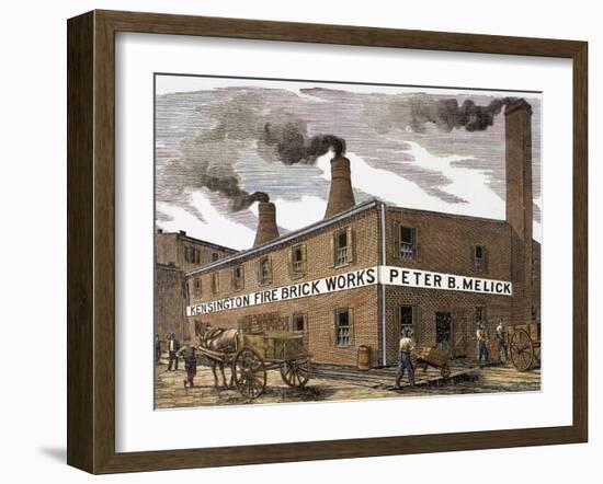 United States. Kensington Fire Brick Works-null-Framed Premium Giclee Print