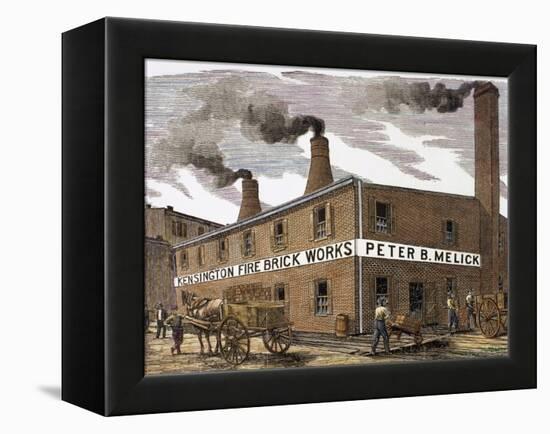 United States. Kensington Fire Brick Works-null-Framed Premier Image Canvas