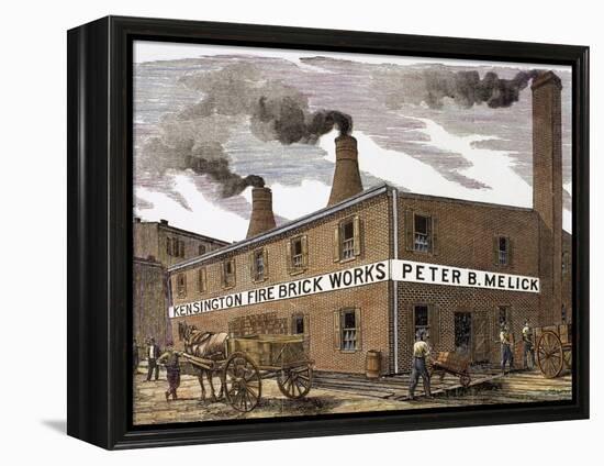 United States. Kensington Fire Brick Works-null-Framed Premier Image Canvas