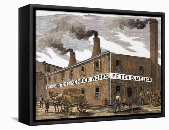 United States. Kensington Fire Brick Works-null-Framed Premier Image Canvas