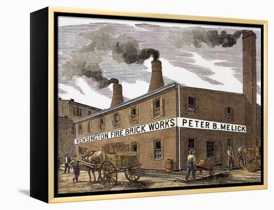 United States. Kensington Fire Brick Works-null-Framed Premier Image Canvas