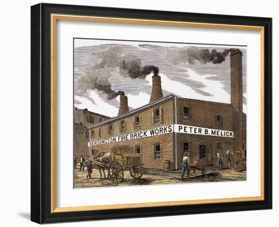 United States. Kensington Fire Brick Works-null-Framed Giclee Print