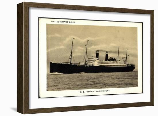United States Lines, Dampfschiff George Washington-null-Framed Giclee Print