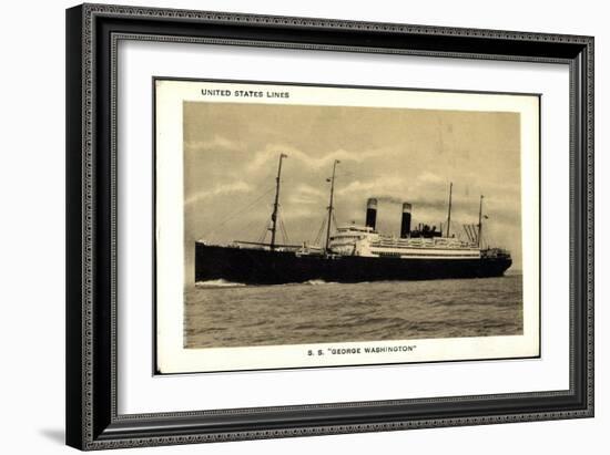 United States Lines, Dampfschiff George Washington-null-Framed Giclee Print