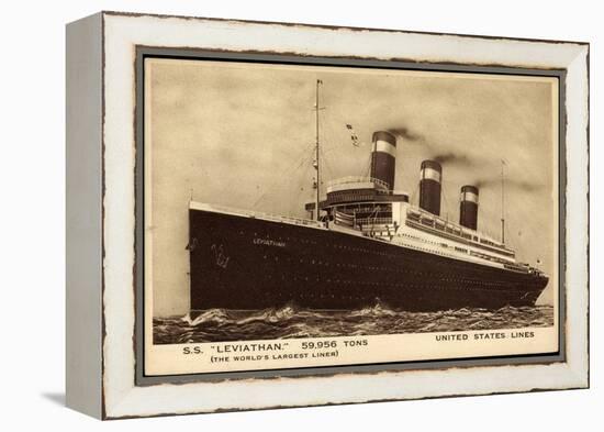 United States Lines, Usl, Dampfschiff S.S. Leviathan-null-Framed Premier Image Canvas